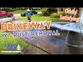 LIGHT SIDE Pressure Washing Time-Lapse: Very rusty driveway, walkway & parking pad 😎👀🔥