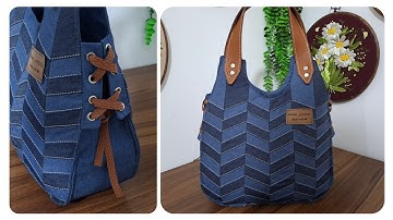 Easy way to sewing stylish patchwork handbag:how to sew patchwork handbag (patchwork idea)