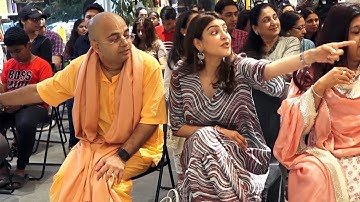 Actress Kajal Aggarwal and Nityanand Charan Das Visuals @ Ask The Monk Book Launch