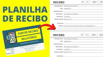 Recibo de Pagamento Excel - Modelo para Impressão