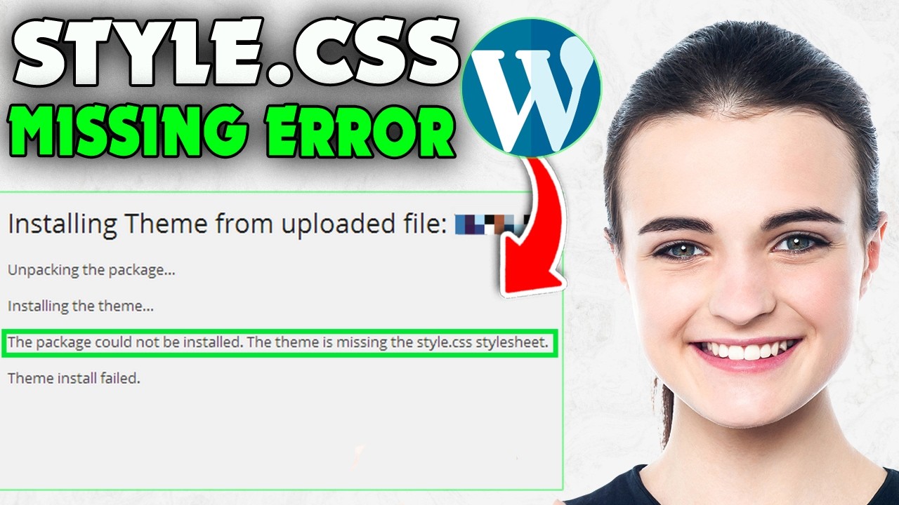 Fix Theme Missing style.css Error Wordpress Website (2026) - YouTube