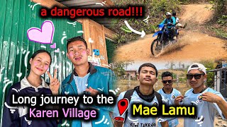 Traveling a long distance to Mae la Mu for the first time, the path is extremely difficult.🏞️😳