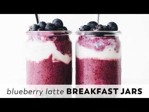 Blueberry Latte Breakfast Smoothie Jars