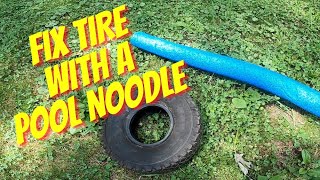 Celebrity Fix a Flat Tire with a Pool Noodle - DIY Run Flat Tire Net Worth
