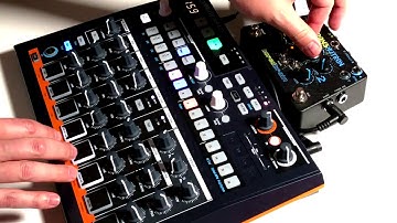 Arturia DrumBrute Impact thru Boredbrain Transmutron wide resonant notch filters