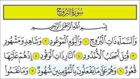 سورة البروج 5- 8