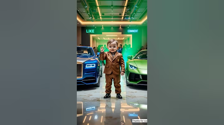 Child buying rolls Royce or Lamborghini #ai #childcartoon #cartoon #shorts