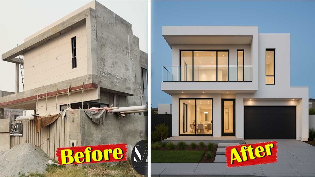 Under-Construction to Finished House Transformation | Site Progress | SA Designs