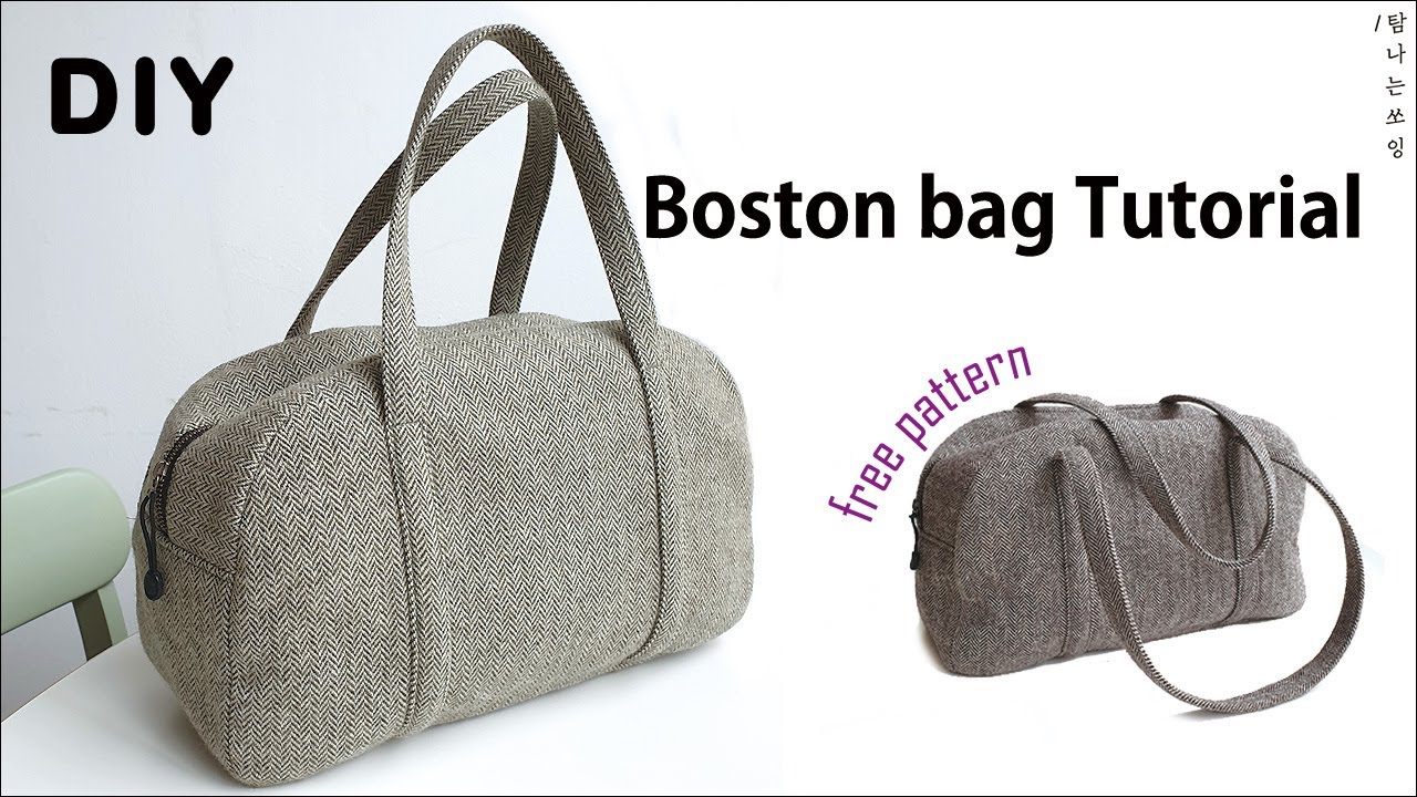 DIY Boston bag tutorial Easy boston bag pattern. YouTube