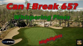 GS Pro: Can I Break 65 at Whispering Pines 4K in Simulator Golf?