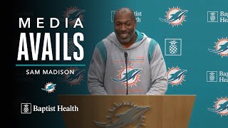 Cornerbacks Coach Sam Madison meets with the media | Miami Dolphins