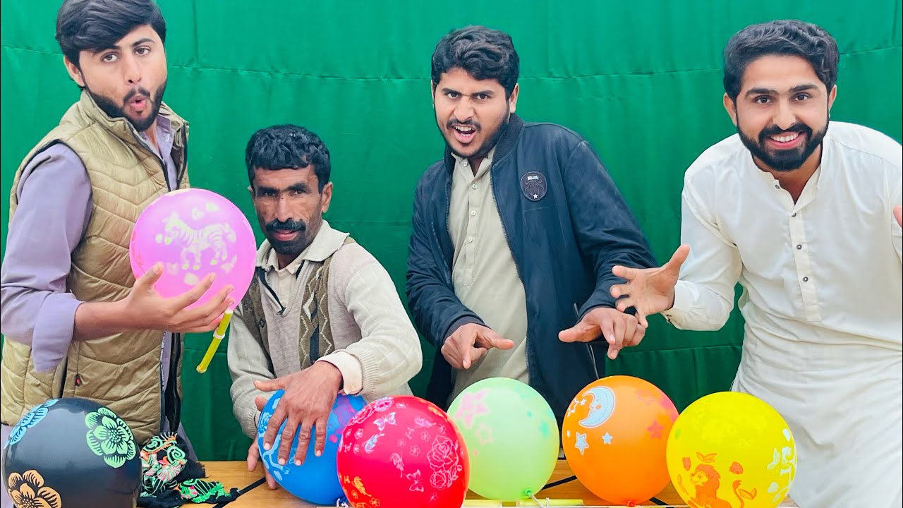 Aankhen Band Kar Ke Balloon Ka Rang Pehchano | Funny Challenge 😂