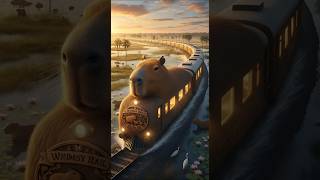The Capybara Train is Pure Peace 🚂 #shortsfeed