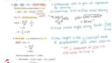 EXT 1 Projectile Motion - Exam Style Question