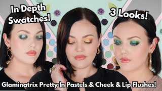 New Glaminatrix Cosmetics Pretty in Pastels Palette & Cheek & Lip Flushes | 3 Looks & Swatches!