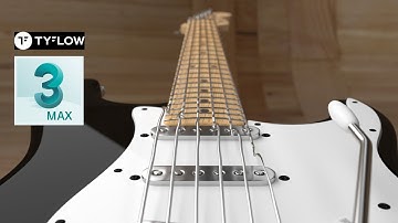 FENDER GUITAR 3D PRODUCT ANIMATION WITH TYFLOW