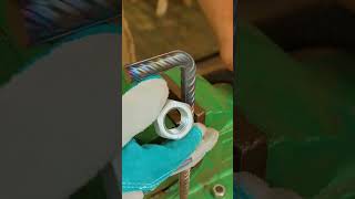 'Clever Rebar Bending Trick Using Heat and a Pipe'