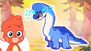 Club Baboo | Why is the baby Brachiosaurus crying? | He lost his mommy! | Learn Dinosaur Names