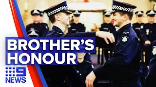 Brother determined to honour constable killed in crash | 9 News Australia