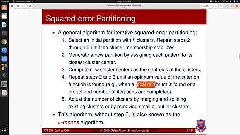 Pattern Recognition-19: Squared Error Partitioning