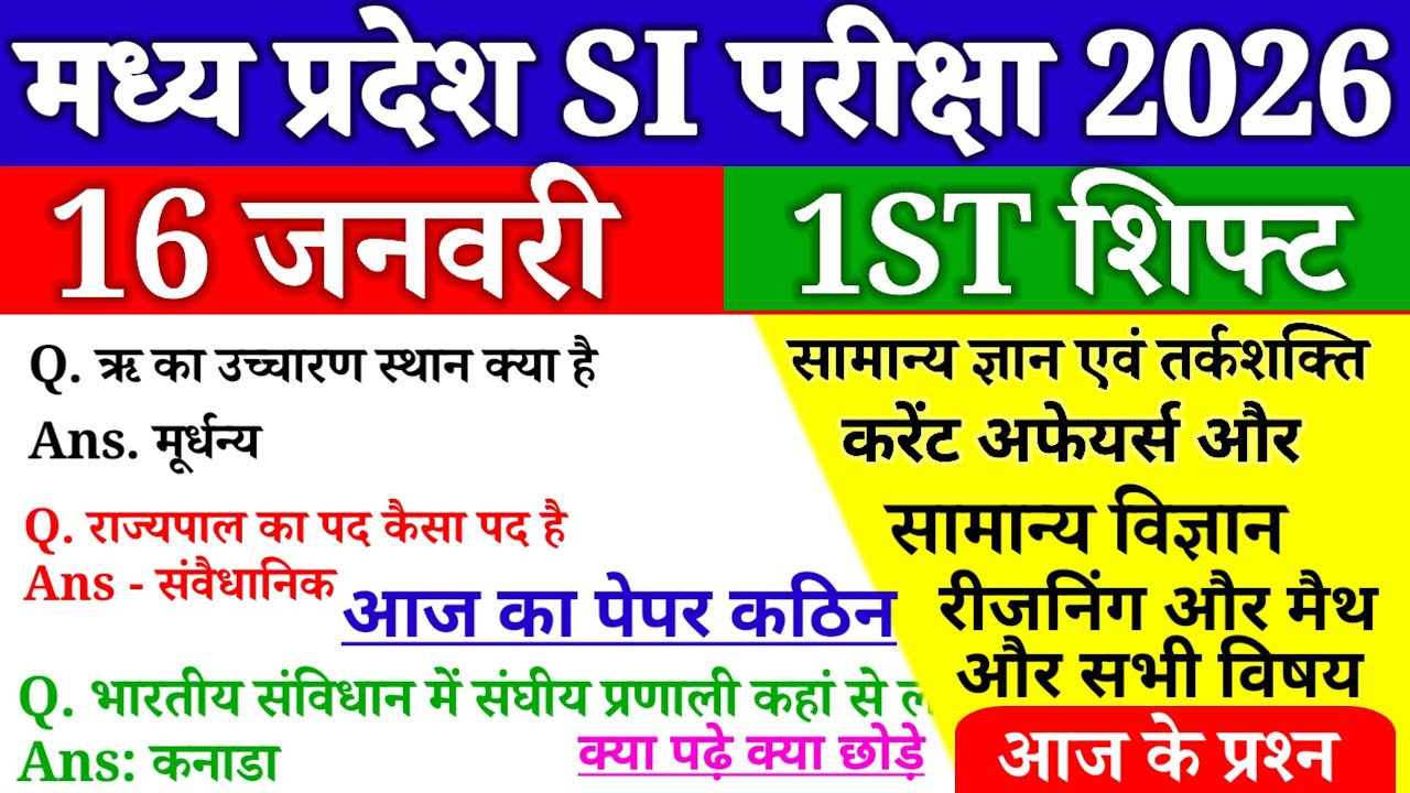 MPSI 16 January 1st Shift Exam Analysis|mpsi today exam Review|mpsi 2025 Analysis| MP SI EXAM ANALYS