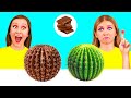 チョコレートの食べ物 vs 本物の食べ物のチャレンジ | 面白い食べ物チャレンジ 4Teen Challenge
