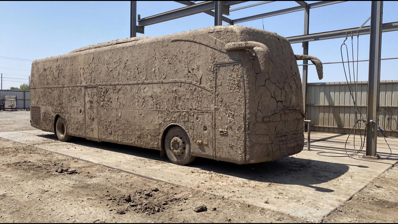 Cleaning an Extremely Dirty Bus — The Result Is Truly Shocking!”
