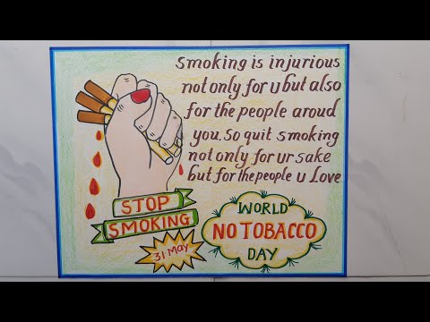 Drawing On World No Tobacco Day//No Tobacco Day Poster Drawing Idea//No Smoking Awareness Poster