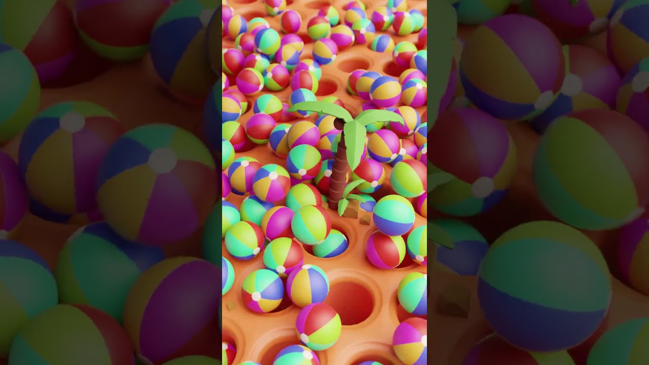 Beach Balls vs Tiny Palm Tree 🌴 