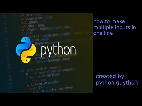2 Python Inputs, 1 Line