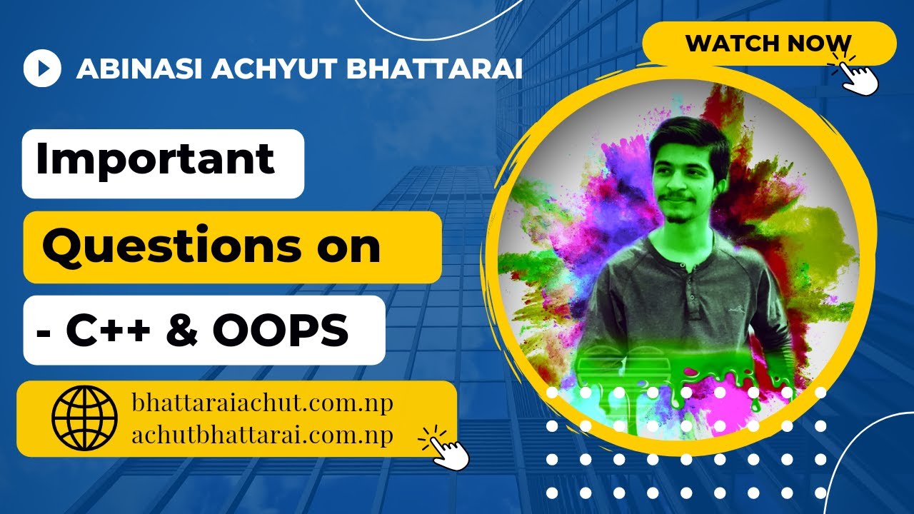 Important question about C++ ( object oriented programming) must watch ...