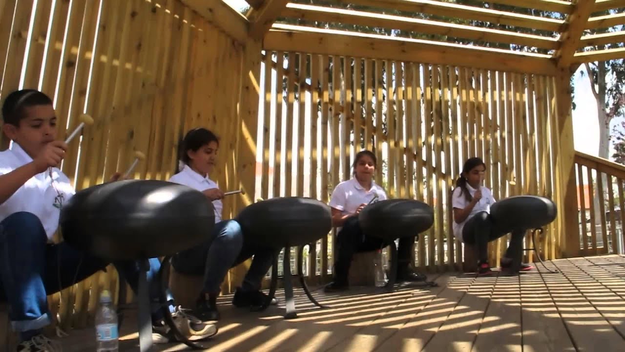 musical sculpture garden. Kufar yona in Israel opening 2015.