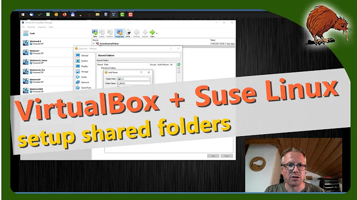 openSuse and VirtualBox: Data exchange with shared folders