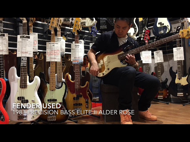 Fender USED 1983 Precision Bass Elite II Alder Rose - YouTube