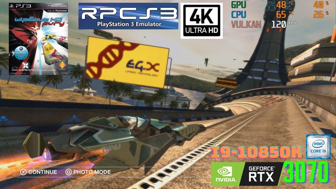 RPCS3 WipEout HD Fury - 4K - Settings Shown - YouTube