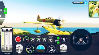 Sea plane pilot simulator HD - Nakajima A6M2 android IOS GamePlay  (Top Game TV ) screenshot 5