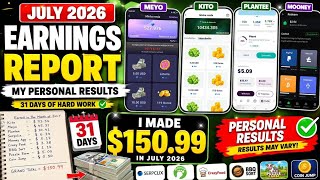 JULY 2026 EARNINGS REPORT 💰 I MADE $150.99 ONLINE | PERSONAL RESULTS | KITO, MEYO, SERPCLIX & MORE 💰