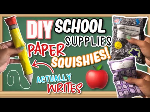 DIY BACK TO SCHOOL PAPER SQUISHIES!