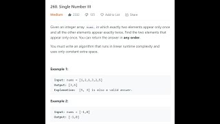 SINGLE NUMBER III | AMAZON | LEETCODE | TAMIL