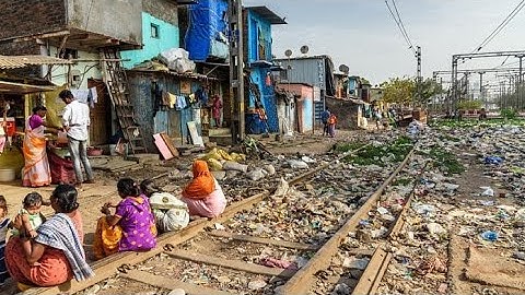 Life In Slum near Rail station