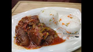 Canda (beef skin) stew recipe - Kpomo stew recipe