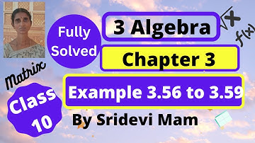 TN class 10 ch 3 algebra example 3.56 to 3.59 by sridevi mam,fully solved, maths  full book syllabus