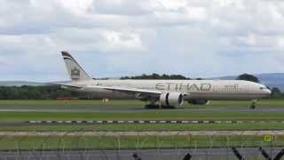 Etihad 777-300ER A6-ETP landing at MAN/EGCC