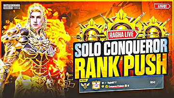 4 Conqueror Done✅SOLO CONQUEROR LIVE RANK PUSH | Ace to Conqueror | Tips & Tricks #bgmi #live