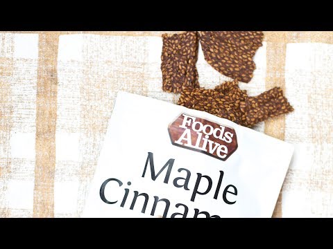Maple Cinnamon Flax Crackers | Organic, Non-GMO, Gluten Free, Raw, Vegan, Kosher