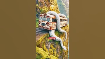 AI Travel Discovery | Python attacking Bus | Amazon Jungle #shorts #nature #art