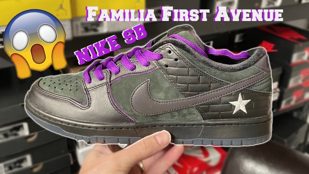 A closer look at the Familia x Nike SB Dunk Low First Avenue