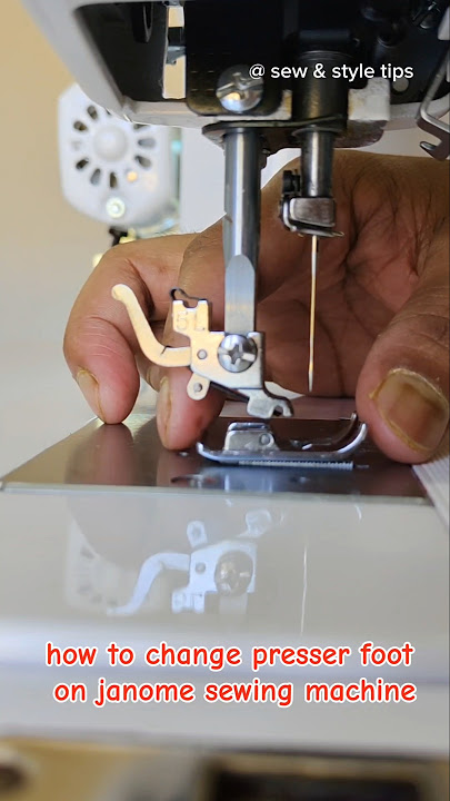 How to change presser foot on janome sewing machine #sewingtipsandtricks #sewingmachine #sewinghacks