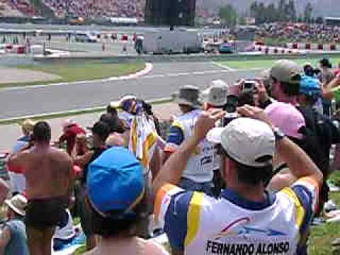 The view of the start from where i was at the Spanish Grand Prix.