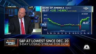 Jim Cramer's take on shares of Goldman Sachs, BofA and Morgan Stanley